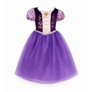 Disney Rapunzel Tangled Purple Dress Up Costume Pretend Play Dress Size 4-6X